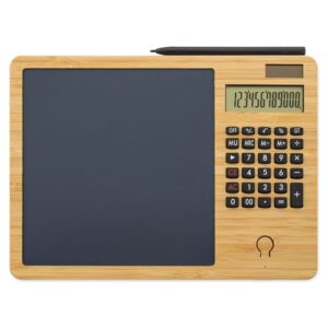 CALCOLATRICE IN BAMBU CON TABELLA AUTOMATICA "GLASGOW".