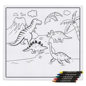 TOVAGLIETTA BIMBI + PASTELLI A CERA "SAURUS"