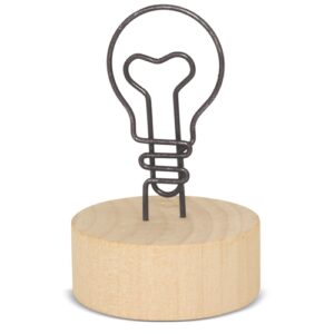 CLIP MEMO CON BASE IN LEGNO "EUREKA"