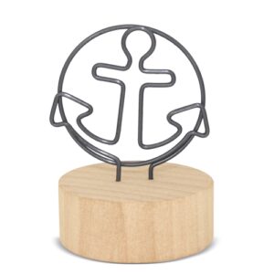 CLIP MEMO CON BASE IN LEGNO "ANCORA"
