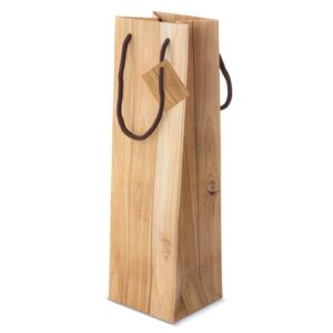 BUSTA IN CARTA EFFETTO LEGNO 1 BOTTIGLIA "ABETO"