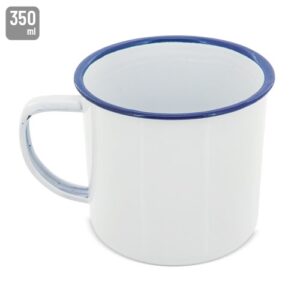 TAZZA DI METALLO SMALTATO CON BORDINO "RETRO"