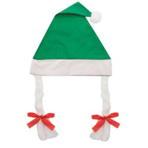 CAPPELLO NATALE CON TRECCE "MAMA NOEL"