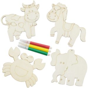 SET FIGURE IN LEGNO "HAPPY" (4 PZ)
