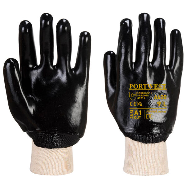 Guanti PVC con polsino a maglia elasticizzato