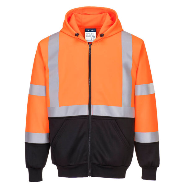 Felpa Bicolore con cappuccio Hi-Vis