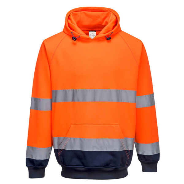 Felpa Bicolore con cappuccio Hi-Vis