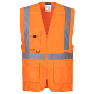 Gilet Executive ad alta visibilità con tasca per tablet