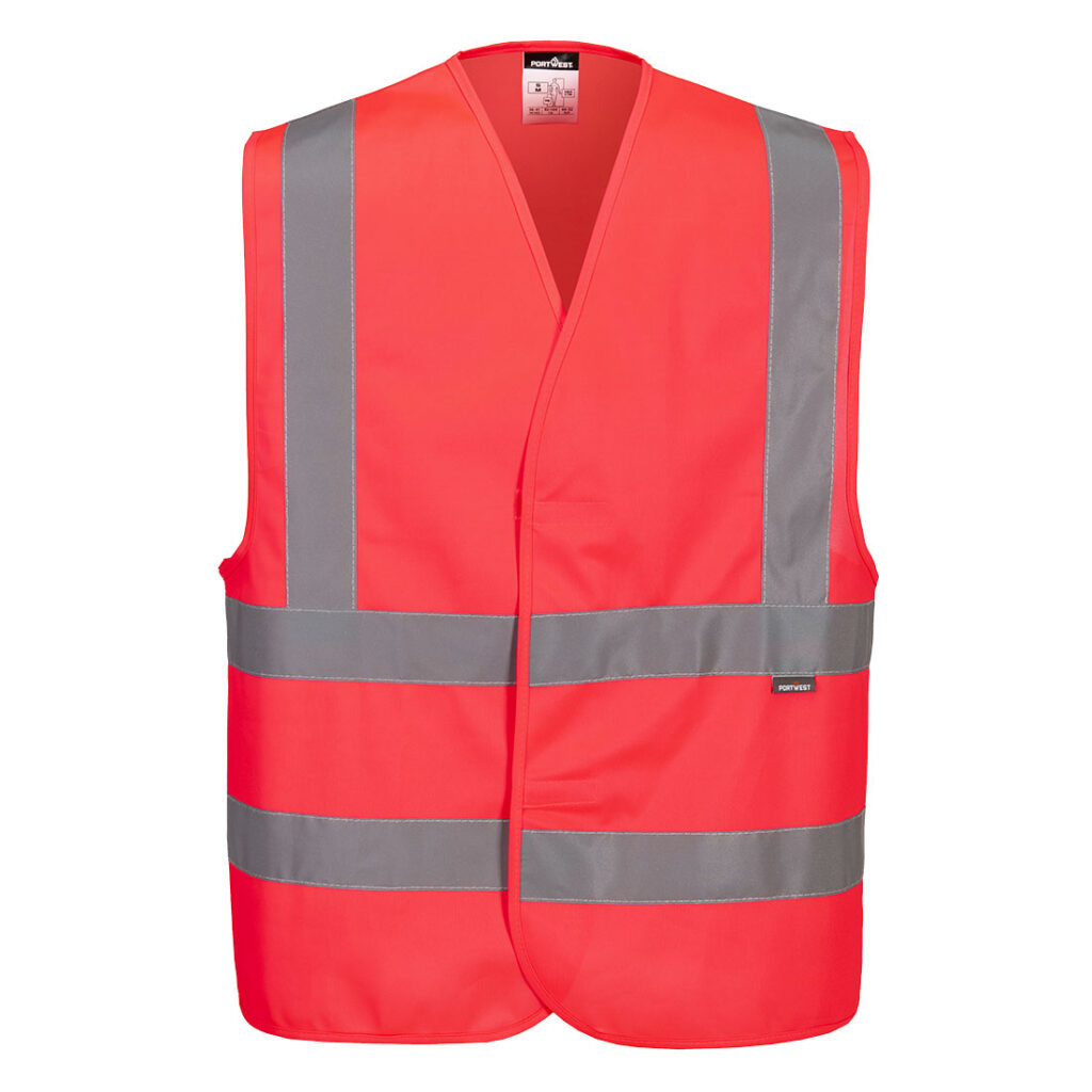 Gilet una banda orizzontale e due verticali Hi-Vis