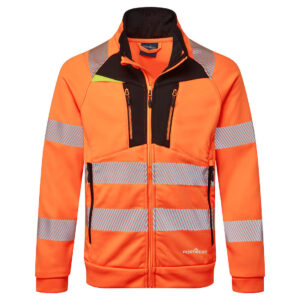 DX4 Felpa Hi-Vis con collo a imbuto e chiusura a zip