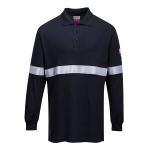 Polo FR Modaflame antistatica con banda riflettente
