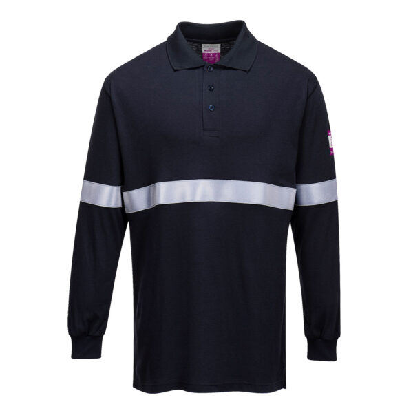 Polo FR Modaflame antistatica con banda riflettente