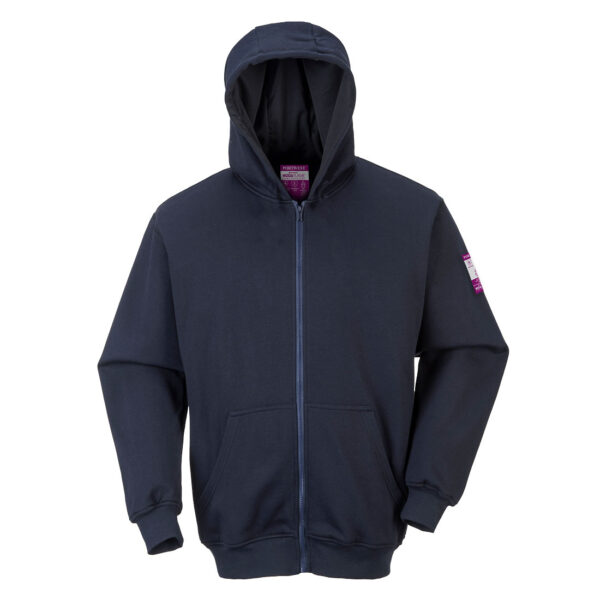 Felpa con cappuccio e zip frontale FR Modaflame