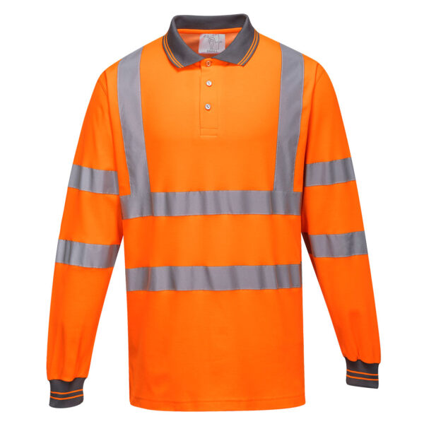 Polo maniche lunghe Cotton Comfort Hi-Vis