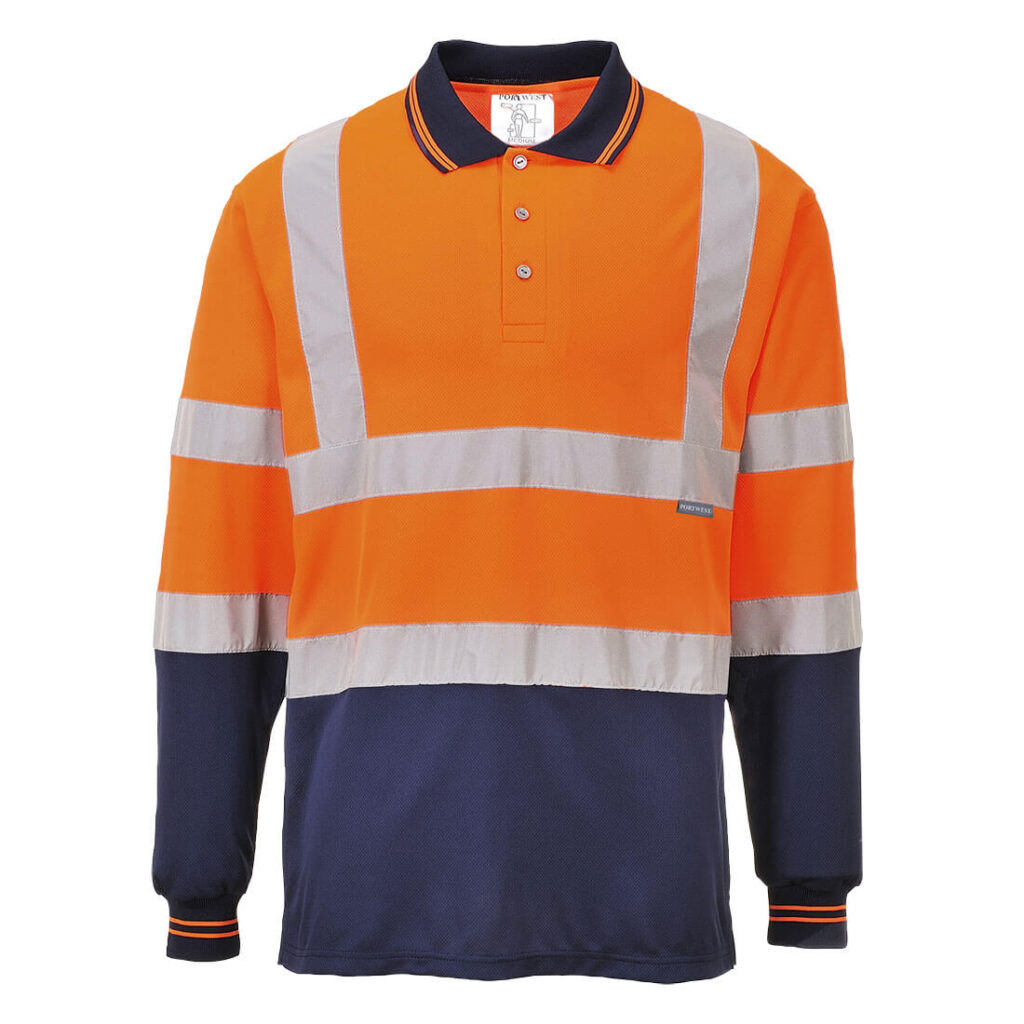 Polo Bicolore maniche lunghe Hi-Vis