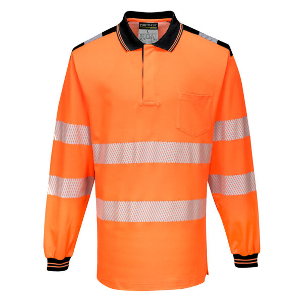 PW3 Polo manica lunga Hi-Vis