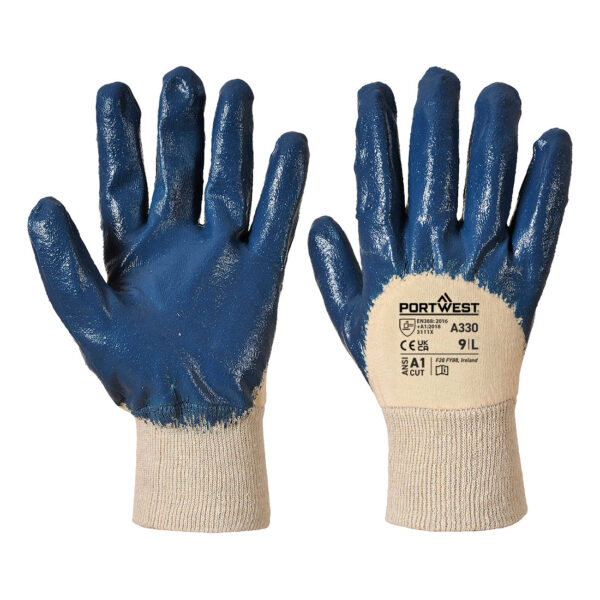 Guanti in Nitrile con polso in maglia