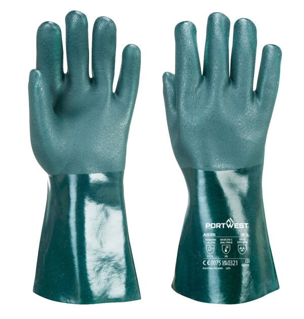 Guanto PVC a doppia armatura 35cm