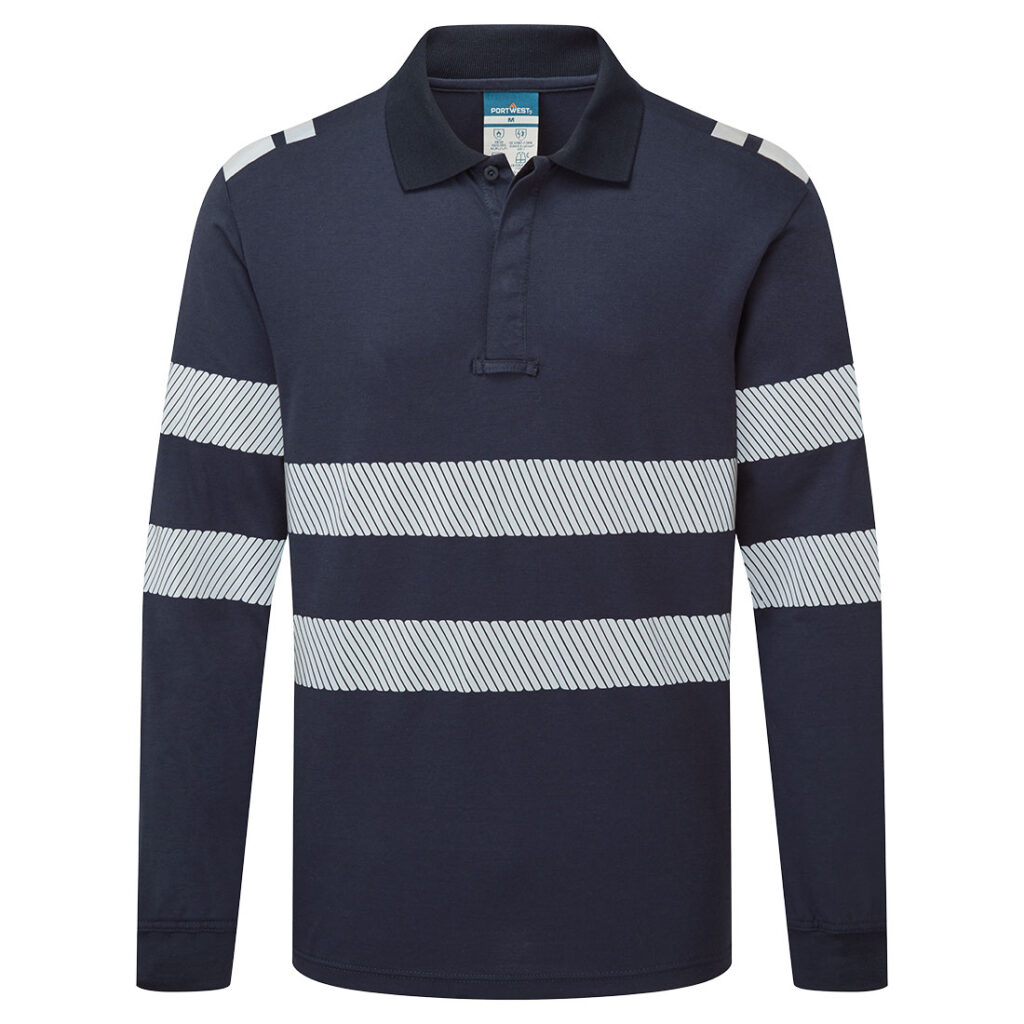 PW3 Modaflame Knit FR Long Sleeve Polo Shirt