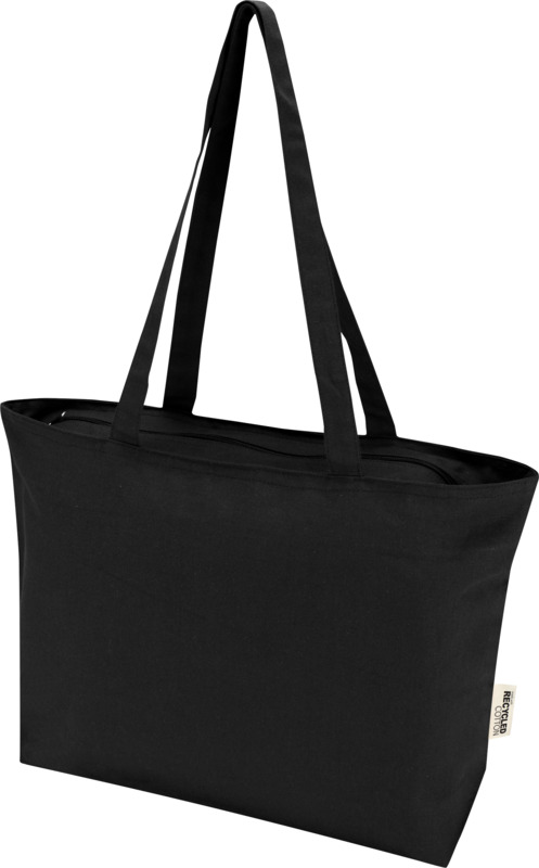 Ningbo 320 g/m² zippered cotton tote bag 15L