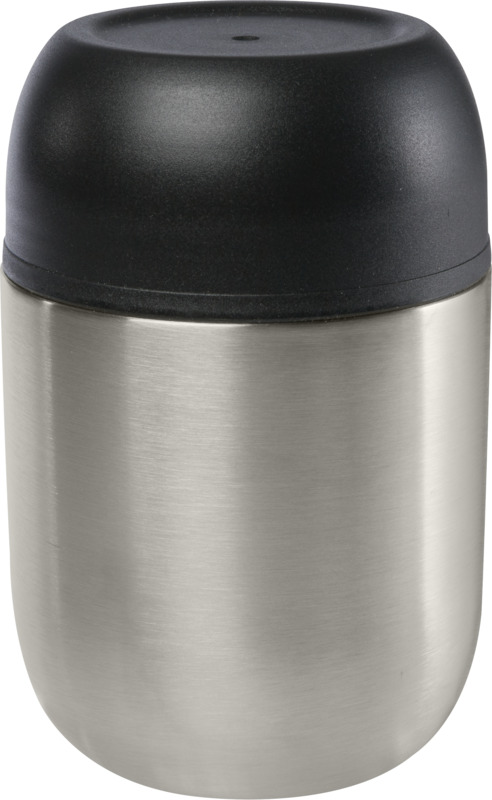 Supo 480 ml double-walled recycled stainless steel lunch pot with foldable spoon