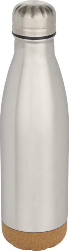 Cove 500 ml double wall vacuum insulated stainless steel water bottle with cork details