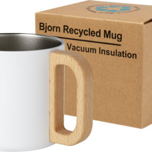Bjorn 360 ml RCS certified recycled stainless steel mug with copper vacuum insulation